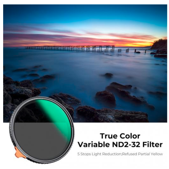 K&F Concept 105mm Variable ND2-32 VND Filter Nano-Xcel Series KF01.2323V1 - 3